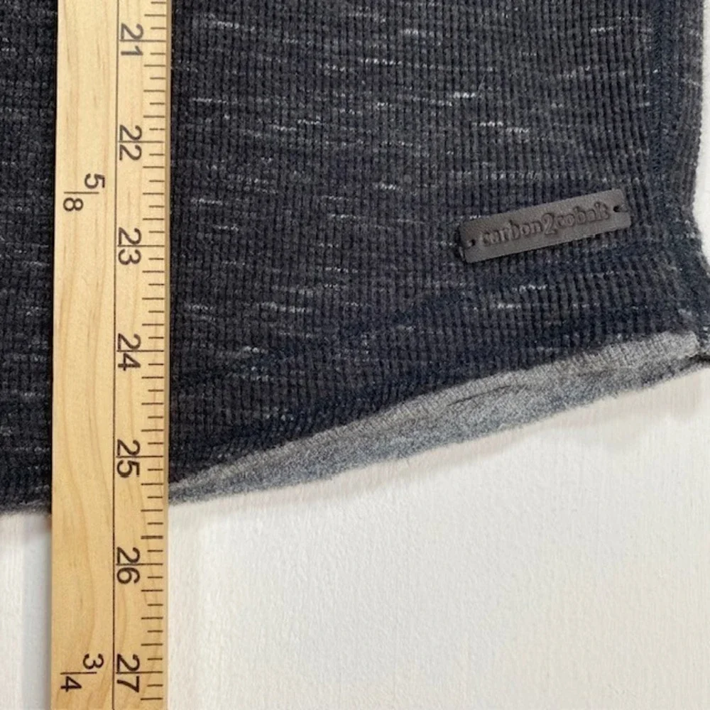 Carbon 2 Cobalt Mens Charcoal Heathered Thermal Knit‎ Long Sleeve Shirt Size M
